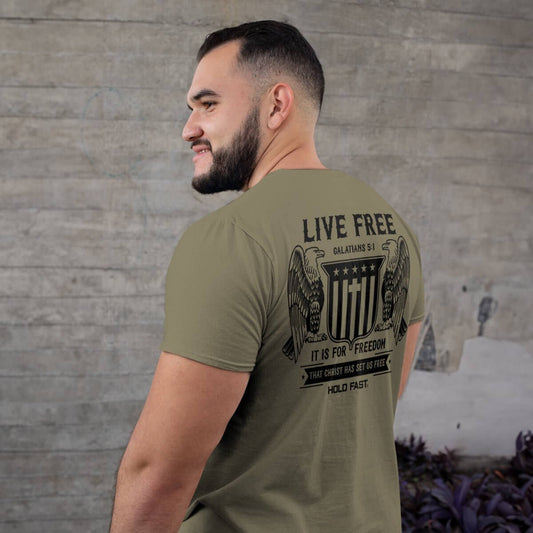 Live Free Eagles Mens T-Shirt