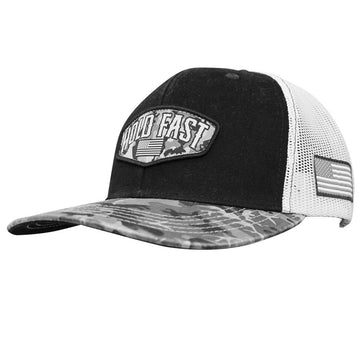 Black Camo Crest Mens Cap