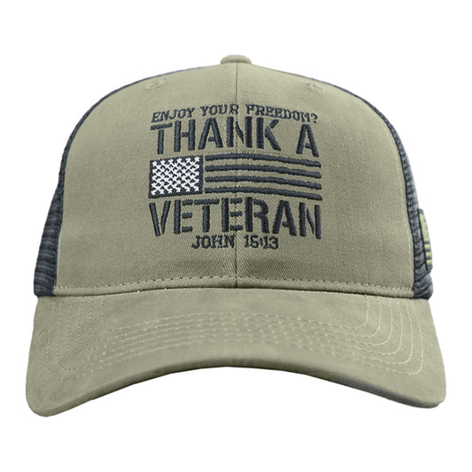 Thank A Veteran Flag Mens Cap