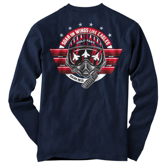 Soar On Wings Mens Long Sleeved T-Shirt