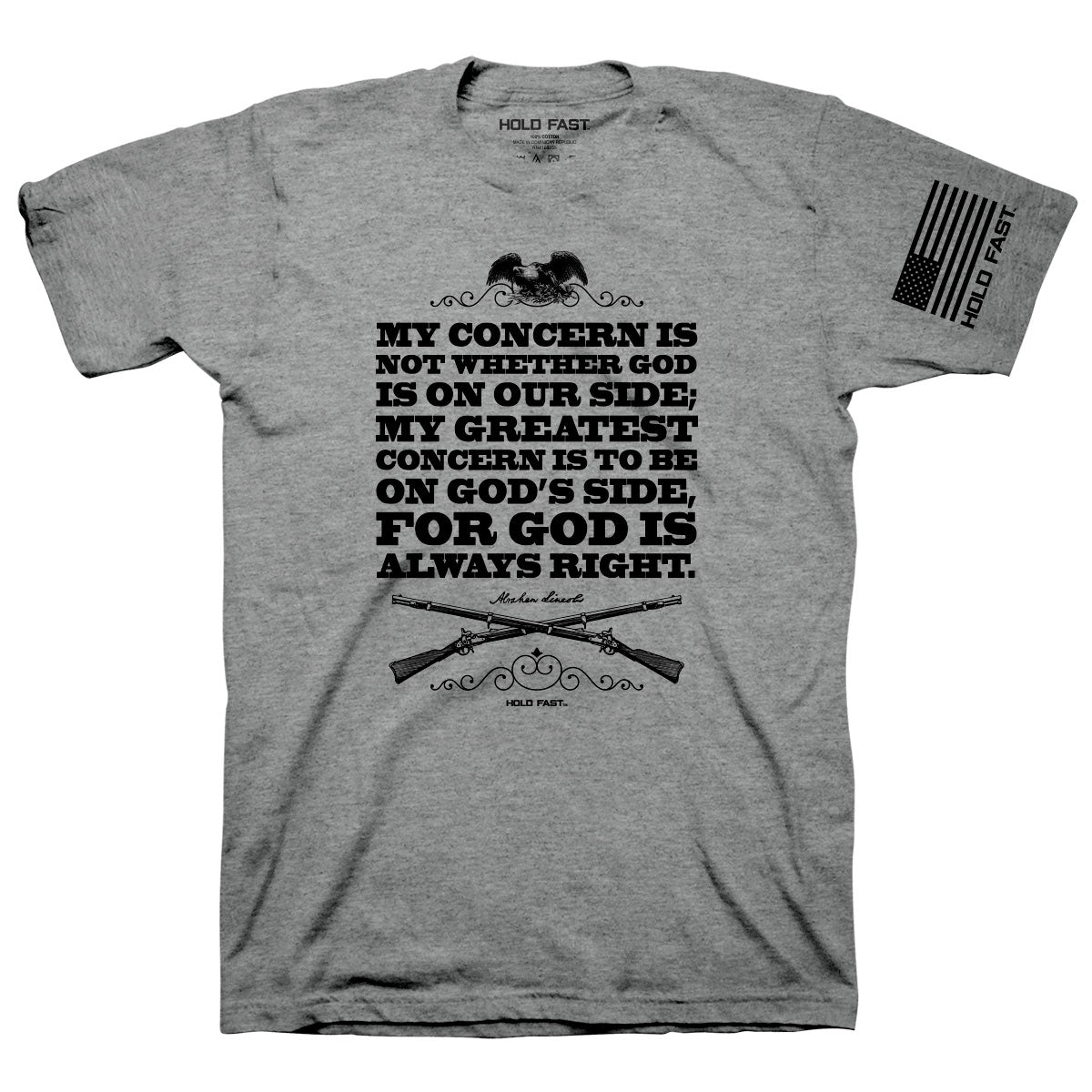God's Side Abraham Lincoln Mens T-Shirt