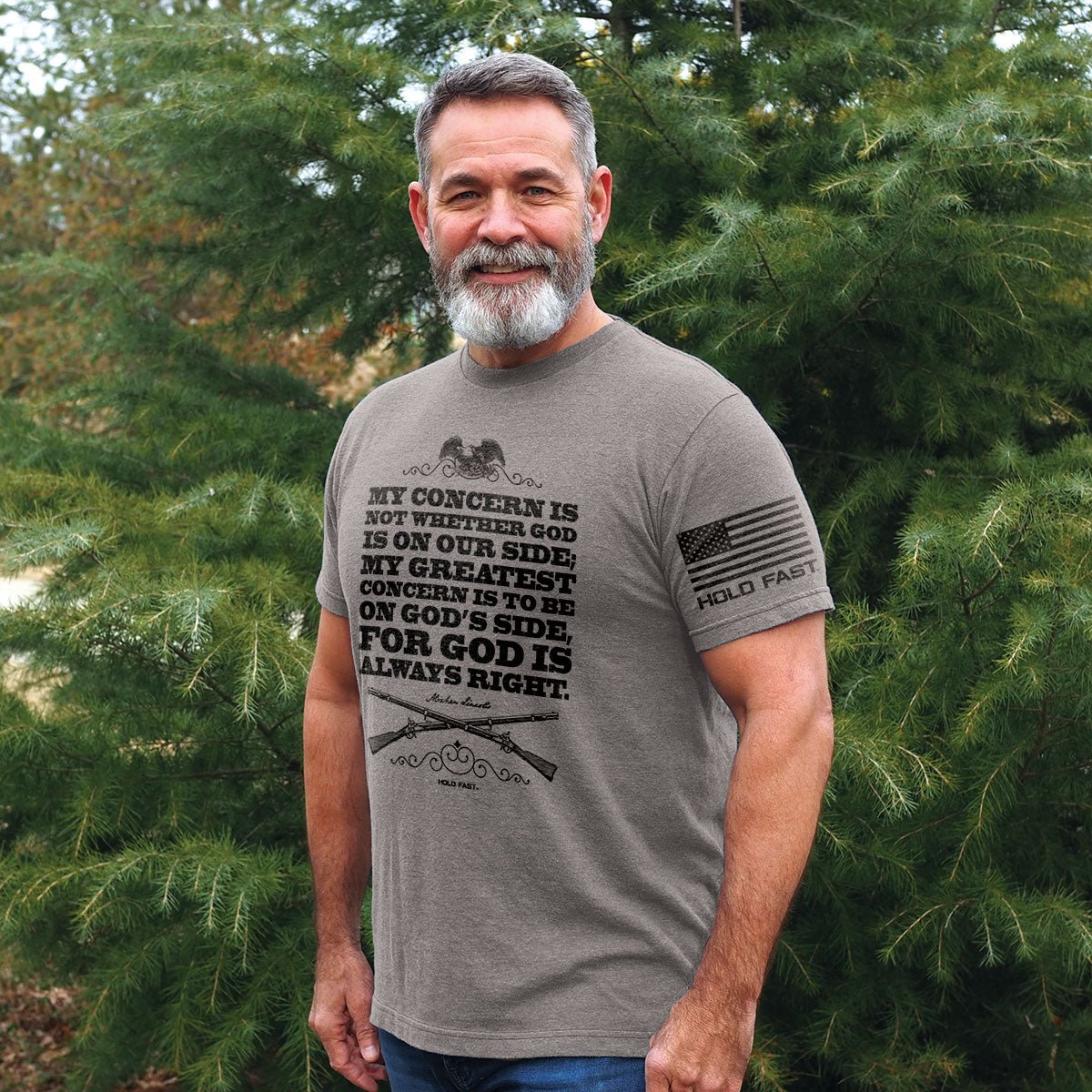 God's Side Abraham Lincoln Mens T-Shirt