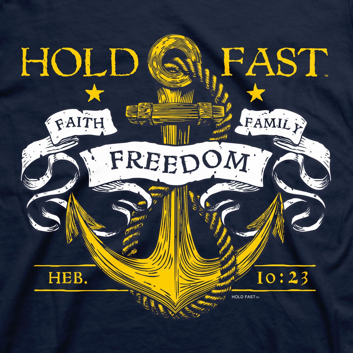 Anchored to God Hebrews 10:23 Mens T-Shirt