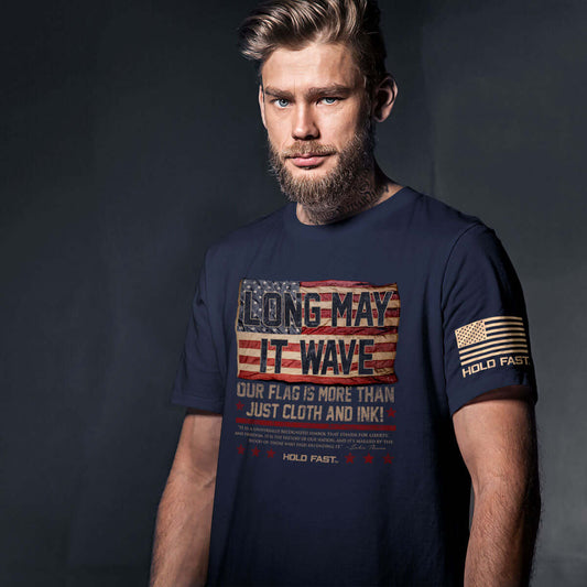 Waving US Flag Mens T-Shirt