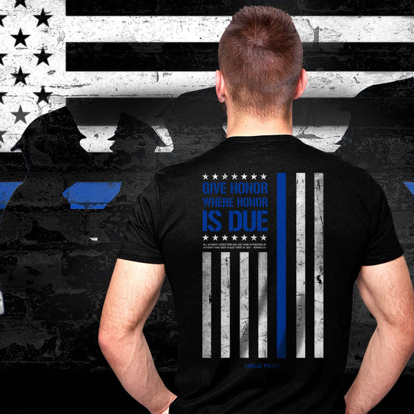 Back The Blue Mens T-Shirt – We Hold Fast