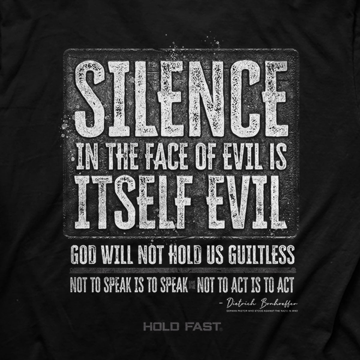Silence By Bonhoeffer Mens T-Shirt