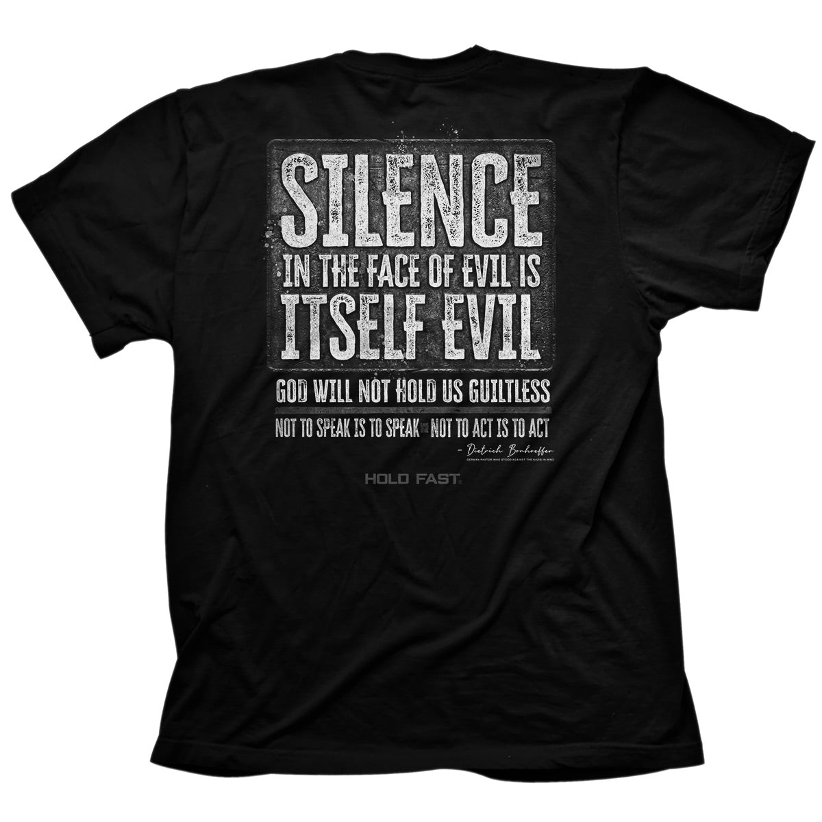 Silence By Bonhoeffer Mens T-Shirt