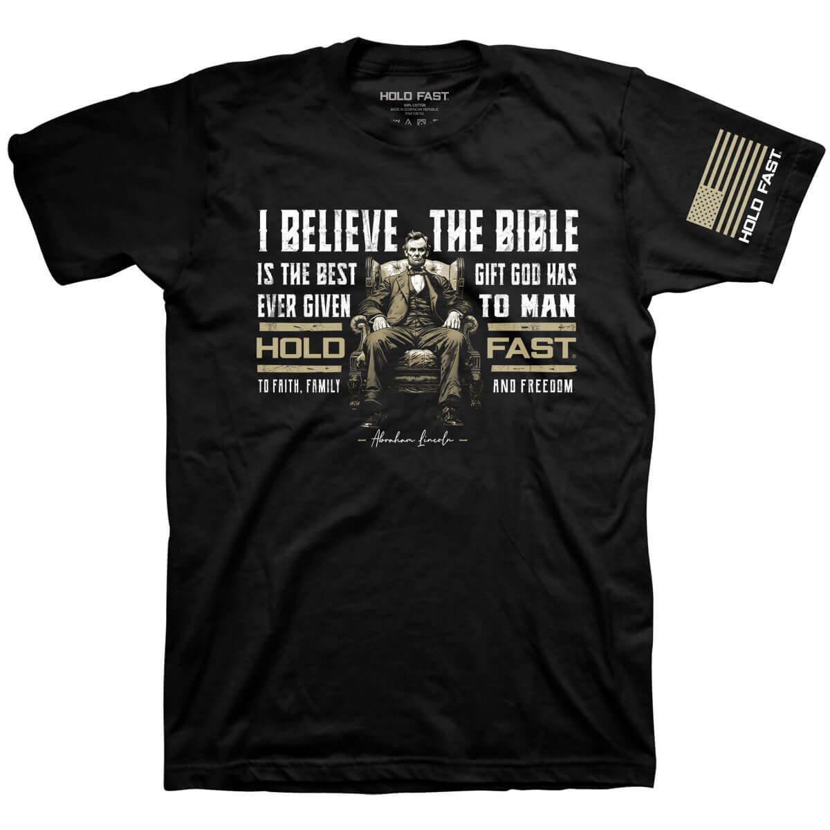 Lincoln Bible Mens TShirt We Hold Fast