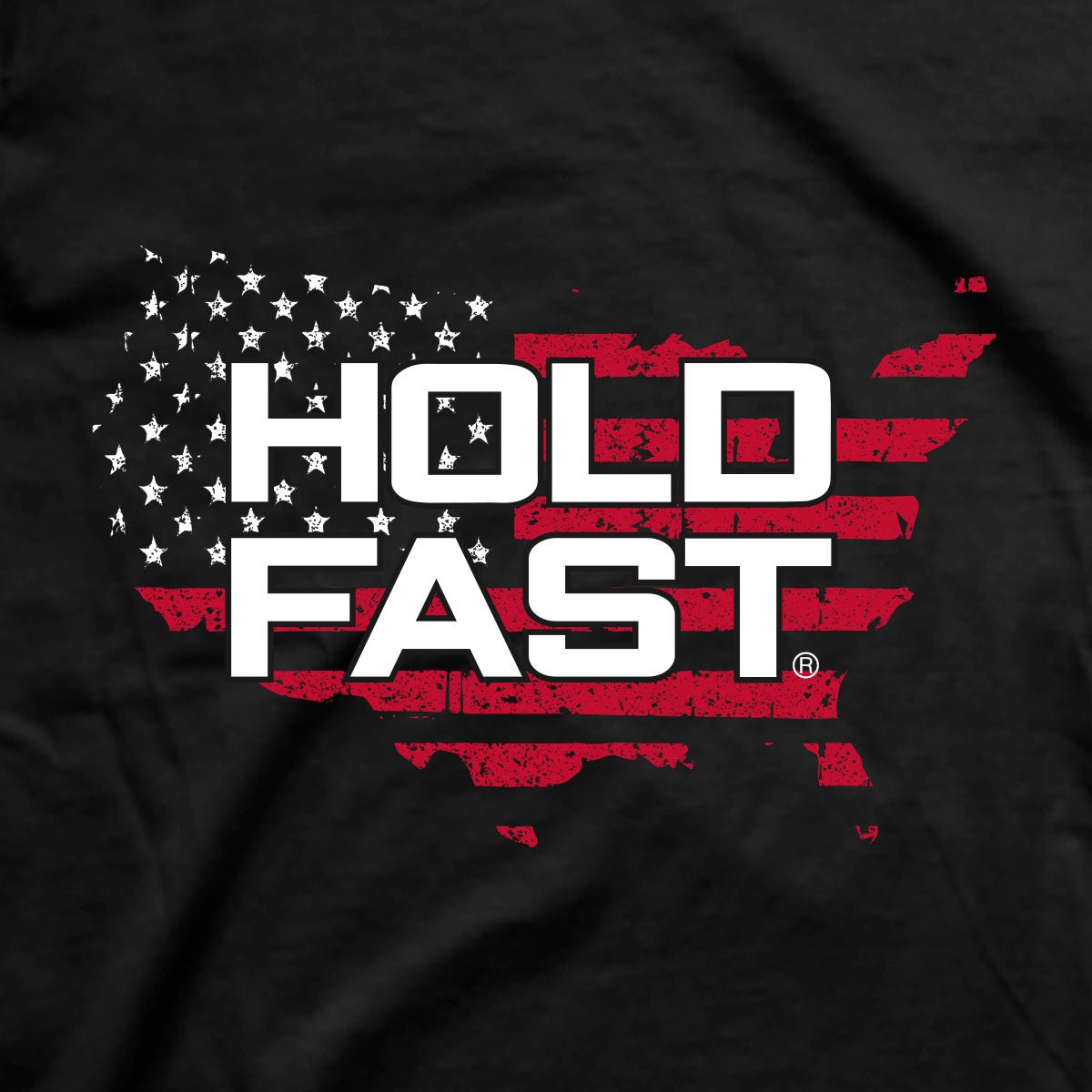 Hold Fast Mens T Shirt We Will Not Falter Front Closeup