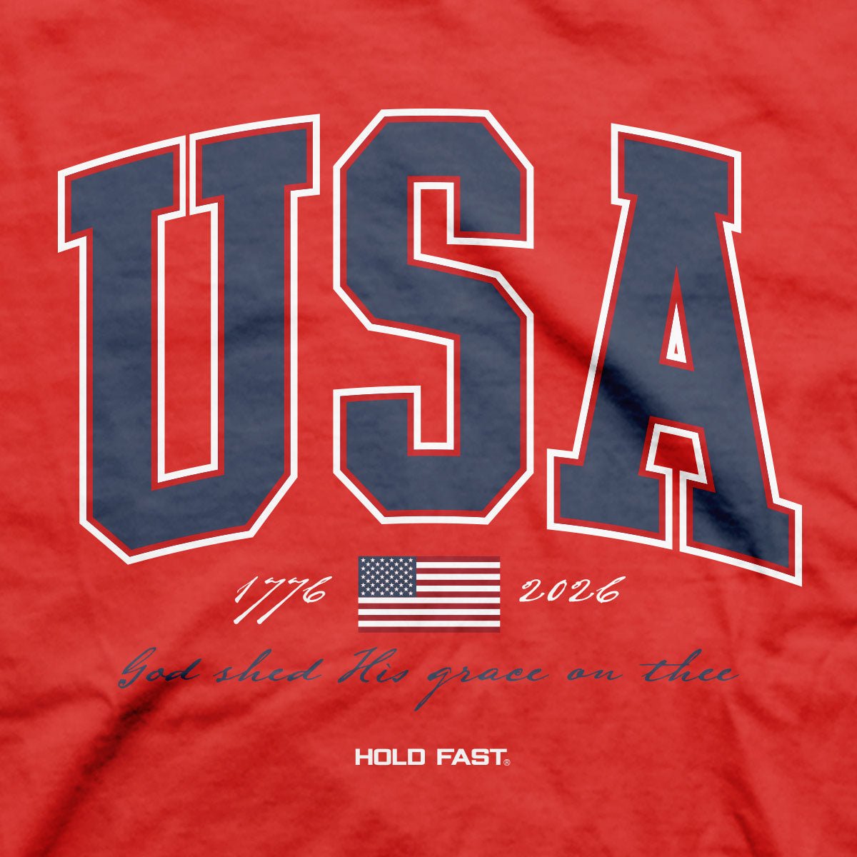 USA Strong Red Adult T-Shirt – We Hold Fast