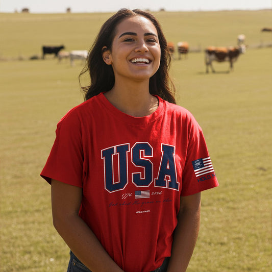 USA Strong Red Adult T-Shirt