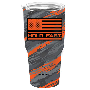 Orange Stripe Camo 30 oz Tumbler