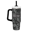 HF Black & Grey Camo 30 oz Mug With Straw