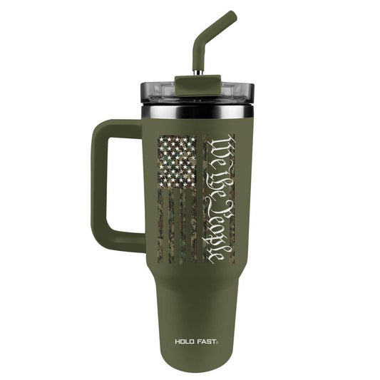 We The People Camo Flag 40 oz Mug With Straw