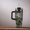 Thank A Veteran 30 oz Mug With Straw