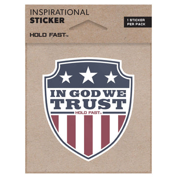 In God We Trust Shield Sticker