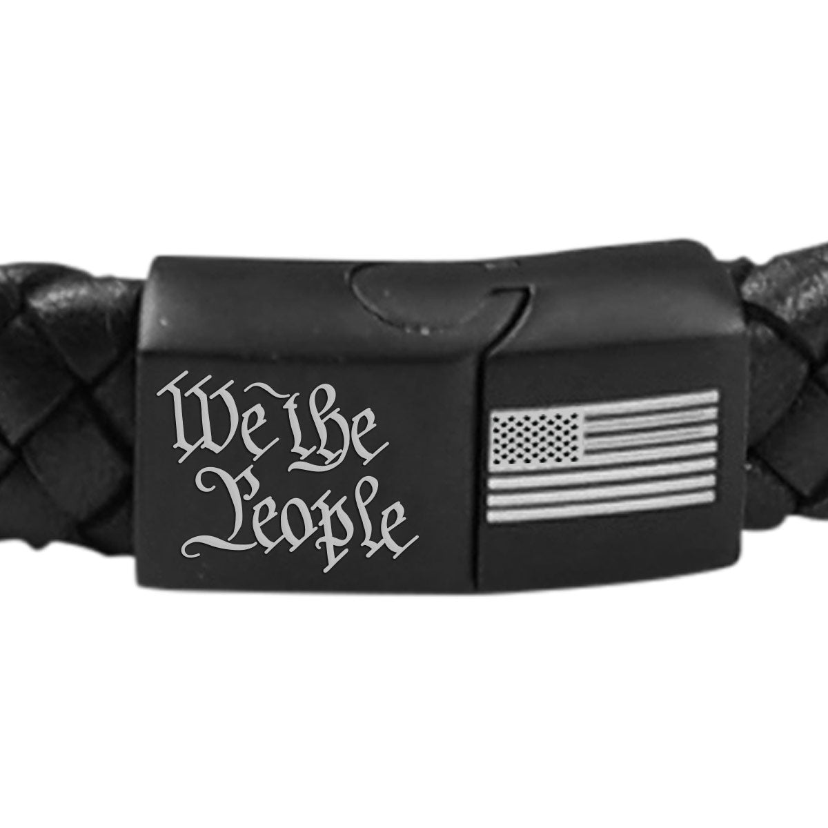 We The People Flag Braided Mens Bracelet