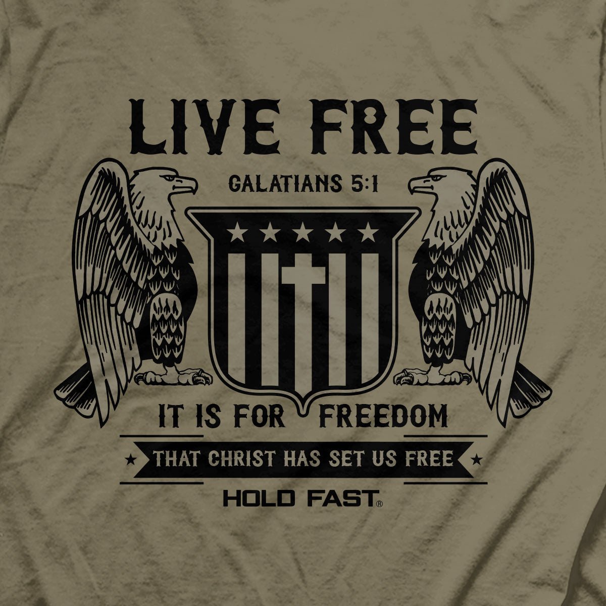 Live Free Eagles Mens T-Shirt