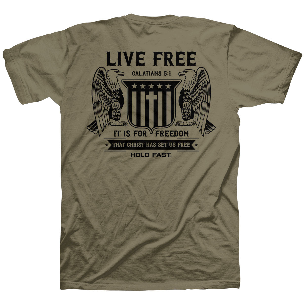 Live Free Eagles Mens T-Shirt