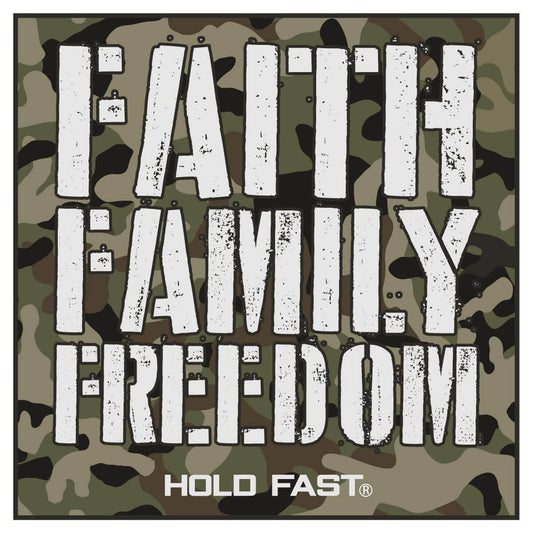 Faith Family Freedom Camo Sticker